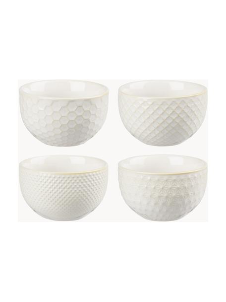 Schälchen Lara, 4er-Set, Steingut, Off White, Ø 9 x H 6 cm