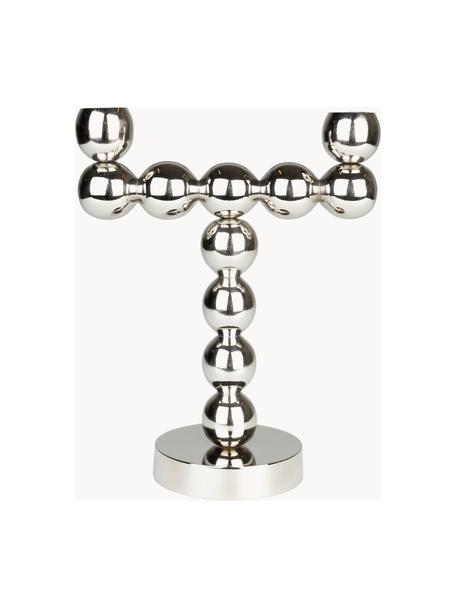 Candelabro in metallo Bubble, Alluminio rivestito, Argentato, Larg. 20 x Alt. 25 cm