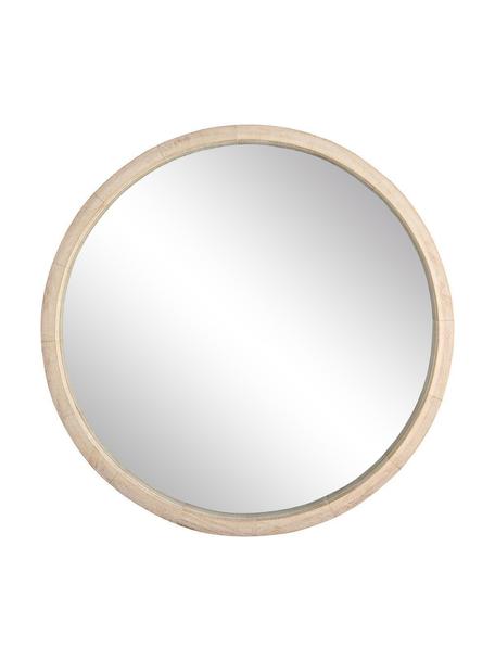 Espejo de pared redondo de madera Tiziano, Espejo: cristal, Beige, Ø 52 x F 5 cm