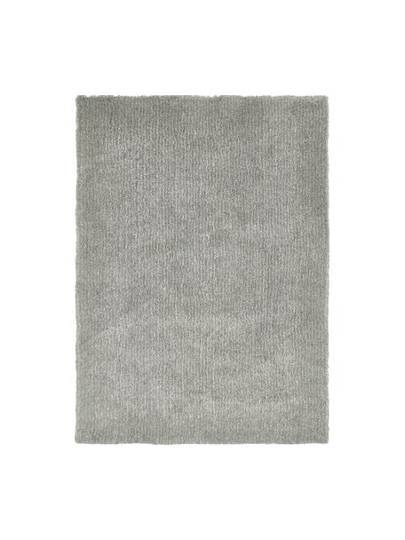Flauschiger Melange Hochflor-Teppich Marsha in Grau/Mintgrün, Rückseite: 55 % Polyester, 45 % Baum, Grau, Mintgrün, B 80 x L 150 cm (Größe XS)