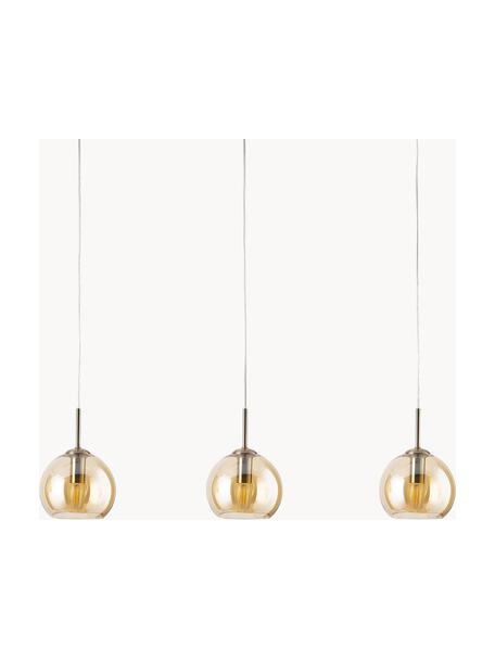 Lampa wisząca Hamilton, Stelaż: metal szczotkowany, Odcienie bursztynowego, S 81 x W 13 cm