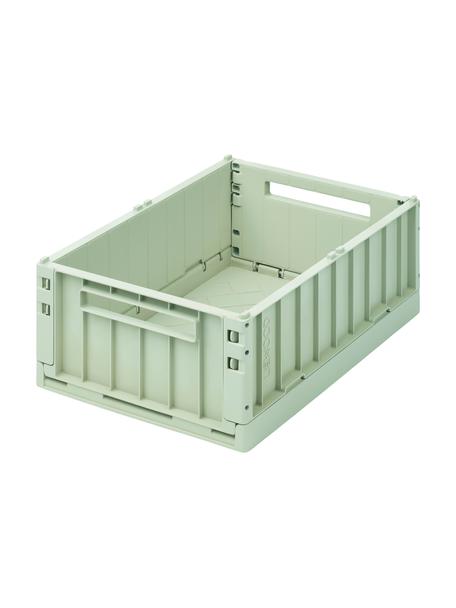 Klappboxen Weston aus recyceltem Kunststoff, medium, 2 Stück, Recycelter Kunststoff, Pastellgrün, B 36 x H 14 cm