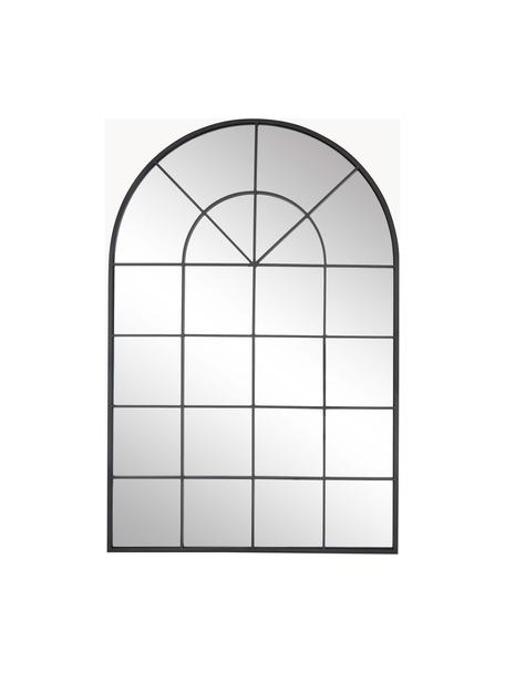 Wandspiegel Clarita in vensterlook, Lijst: gepoedercoat metaal, Zwart, B 60 x H 90 cm