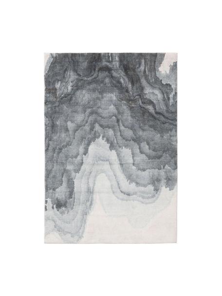 Koberec s nízkym vlasom Mara, 100 % polyester, Odtiene sivej, biela, Š 80 x D 150 cm (veľkosť XS)