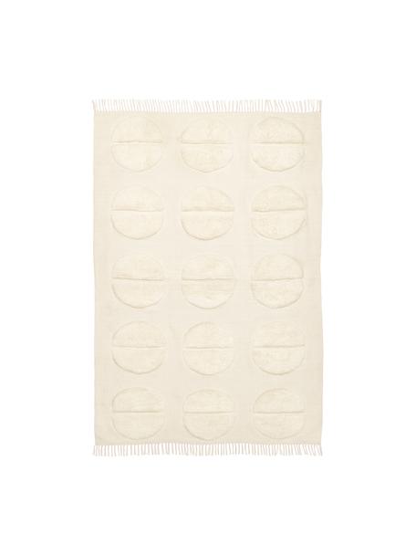 Tappeto in lana beige tessuto a mano con effetto alto-basso Anica, Beige, Larg. 80 x Lung. 150 cm (taglia XS)