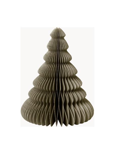 Sapin de Noël décoratif Paper Pine, haut. 15 cm, Carton, Vert foncé, Ø 13 x haut. 15 cm