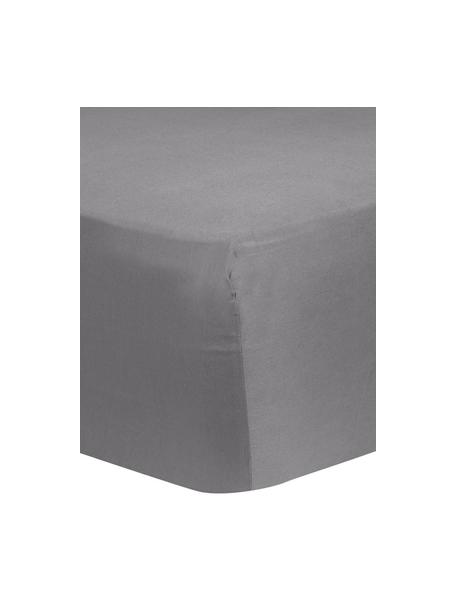 Hoeslaken Comfort, katoensatijn, Weeftechniek: satijn, Donkergrijs, B 180 x L 200 cm