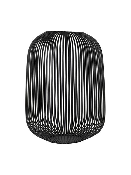 Modernes Windlicht Lito in Schwarz, Metall, beschichtet, Schwarz, Ø 33 x H 45 cm