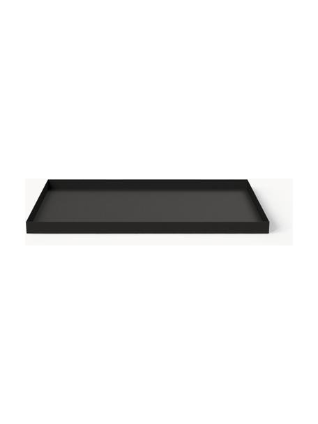 Plateau décoratif Tray, Acier inoxydable, revêtement par poudre, Noir, larg. 39 x prof. 25 cm