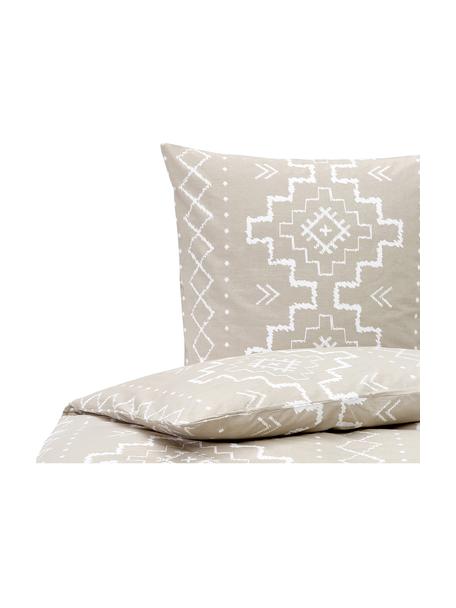 Bavlnená posteľná bielizeň s boho vzorom Kamila, Béžová, 135 x 200 cm + 1 vankúš 80 x 80 cm