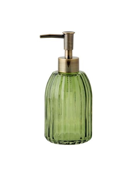 Dosificador de jabón Aldgate, Recipiente: vidrio, Dosificador: plástico, Verde, Ø 7 x Al 17 cm