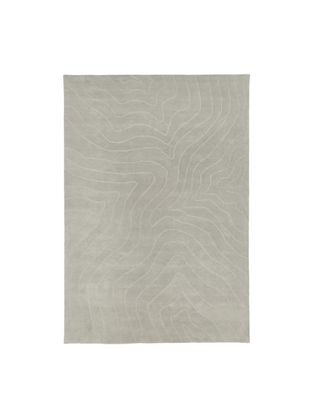 Alfombra artesanal de lana Aaron, Parte superior: 100% lana, Reverso: 100% algodón Las alfombra, Gris claro, An 80 x L 150 cm(Tamaño XS)