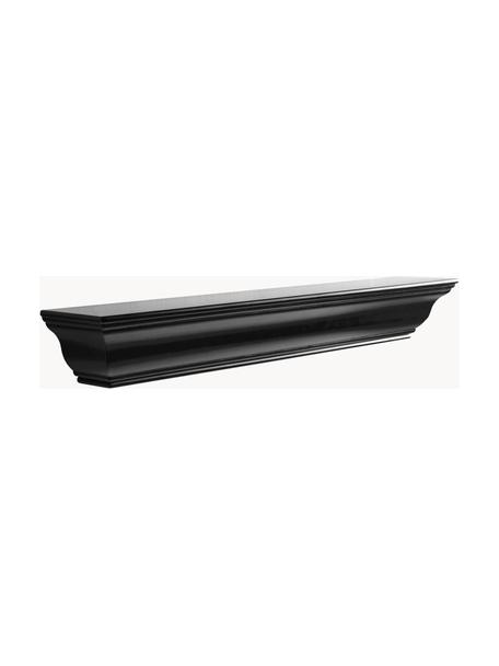 Mensola da parete in legno Royal, Pannello MDF (fibra a media densità), Nero, Larg. 76 x Alt. 10 cm