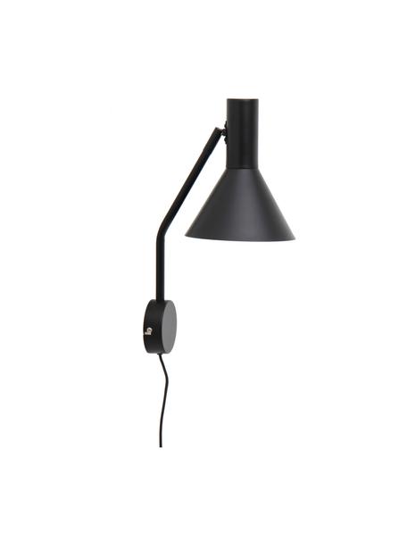 Applique di design orientabile Lyss, Lampada: metallo rivestito, Nero, Prof. 18 x Alt. 42 cm