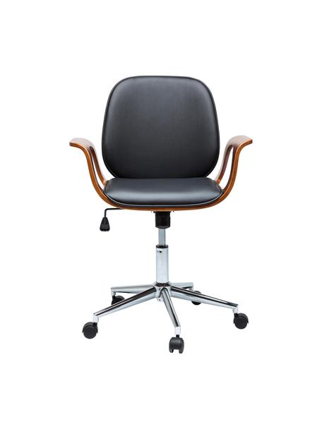 Kancelárska stolička z umelej kože Patron, výškovo nastaviteľná, Hnedá, čierna, Š 67 x H 56 cm