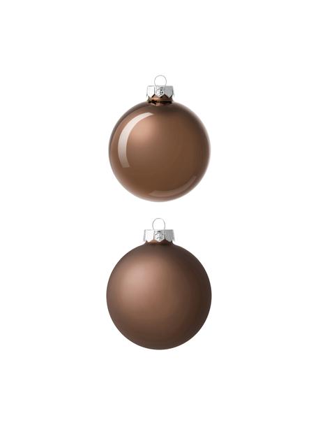 Ensemble de boules de Noël brunes Evergreen, Couleur noyer, Ø 8 cm