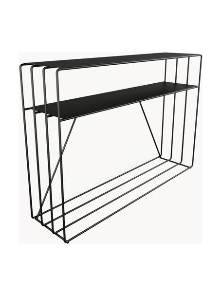 Konsola z metalu Ria, Stal malowana proszkowo, Czarny, S 125 x W 86 cm