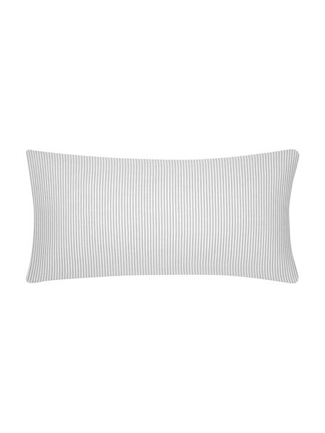 Poszewka na poduszkę z bawełny Ellie, 2 szt., Biały, szary, S 40 x D 80 cm