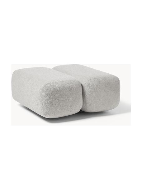 Tabouret en tissu bouclé Caterpillar, Peluche gris clair, larg. 82 x prof. 39 cm