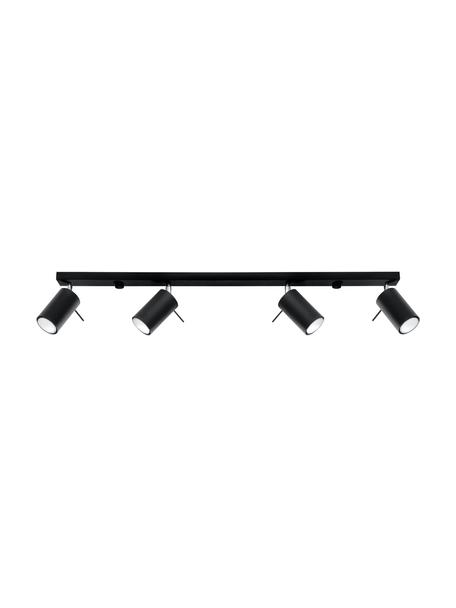 Spot plafond Etna, Noir, larg. 81 x haut. 16 cm