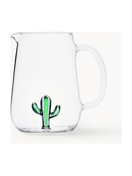 Pichet à eau artisanal Desert, 1,8 L, Verre borosilicate, Transparent, vert, 1,8 L