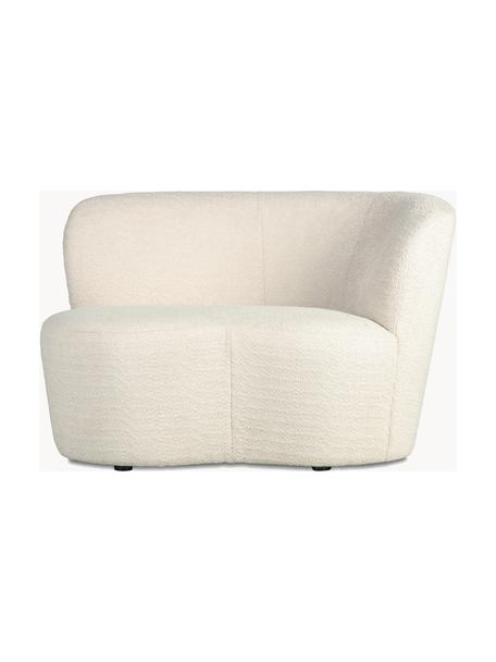 Grand fauteuil en tissu bouclé Sibylla, Tissu bouclé beige clair, larg. 112 x prof. 80 cm