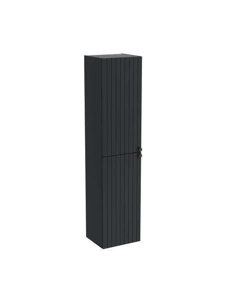 Armadietto bagno alto con superficie opaca Emil, Maniglie: alluminio rivestito, Antracite, Larg. 40 x Alt. 180 cm