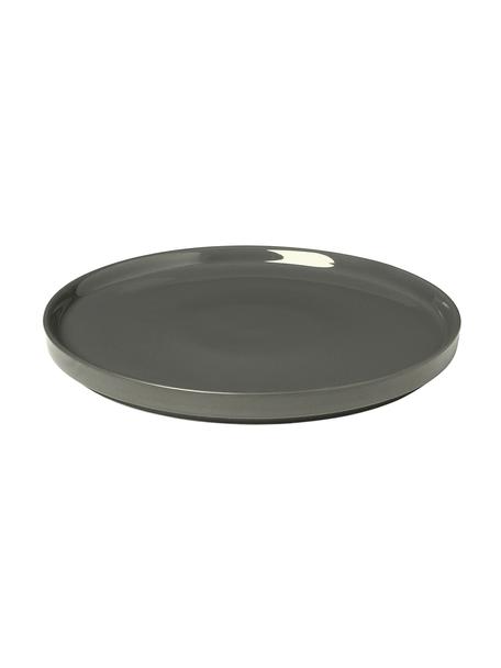 Snídaňový talíř Pilar, 6 ks, Keramika, Tmavě šedá, Ø 20 cm