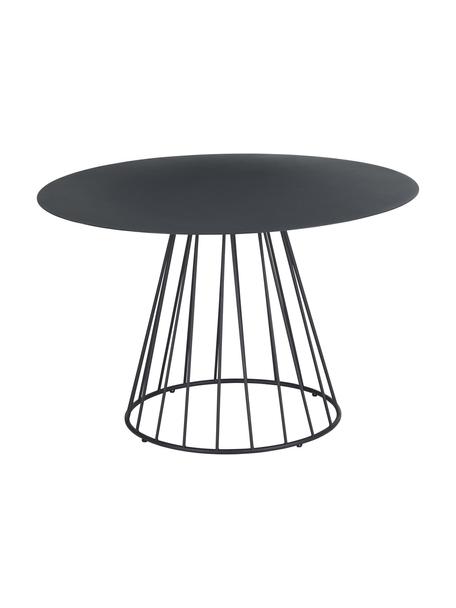 Table à manger ronde noire en métal Maggie, Ø 120 cm, Bois, noir, Ø 120 x haut. 75 cm