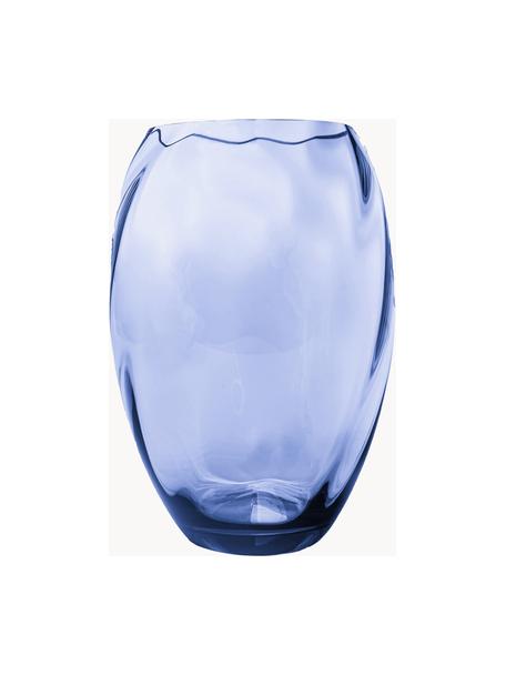 Ručně foukaná váza Elipse, Sklo, Královská modrá, Ø 16 cm, V 23 cm