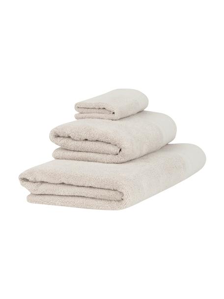 Set 3 asciugamani con bordo decorativo classico Premium, 100% cotone
Qualità pesante, 600 g/m², Beige, Set in varie misure