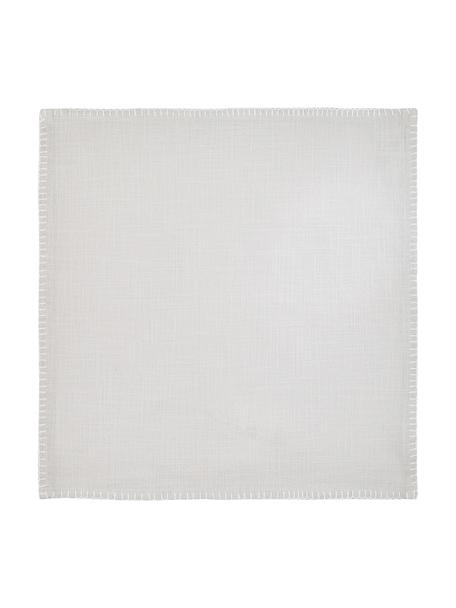 Serviette de table en tissu Finca, 2 pièces, Coton, Gris, larg. 42 x long. 42 cm