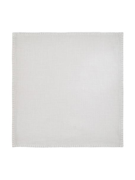 Stoffservietten Finca, 2 Stück, Baumwolle, Grau, B 42 x L 42 cm