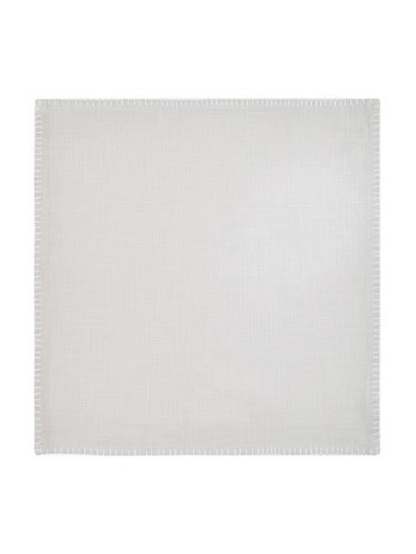 Serviettes de table en tissu Finca, 2 pièces, Coton, Gris, larg. 42 x long. 42 cm