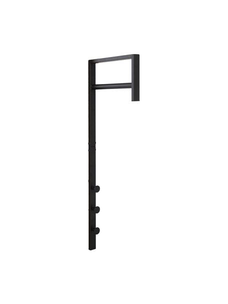 Metalen kapstok Sendi, Gecoat metaal, Zwart, B 30 x H 82 cm