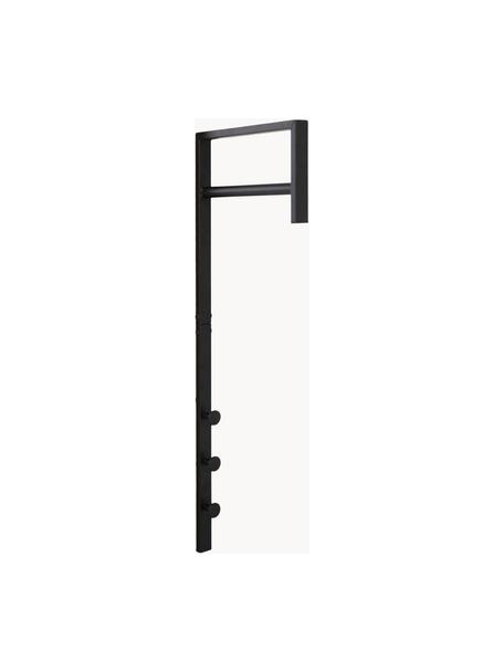 Perchero de pared de metal Sendi, Metal recubierto, Negro, An 30 x Al 82 cm