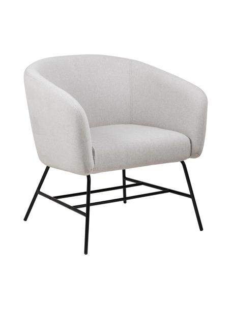 Fauteuil cocktail Ramsey, Tissu gris clair, larg. 72 x prof. 67 cm