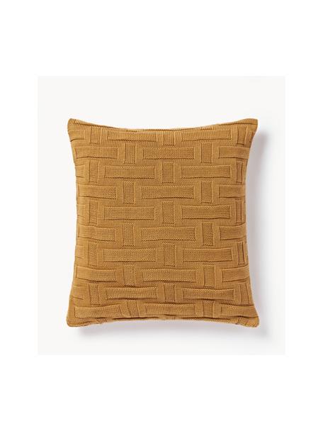 Poszewka na poduszkę Gwen, 100% bawełna, Ochrowy, S 50 x D 50 cm