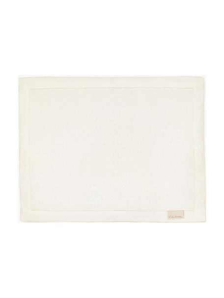 Tovaglietta americana in lino Alanta 6 pz, Bianco latte, Larg. 38 x Lung. 50 cm