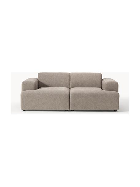 Sofa Melva (2-Sitzer), Bezug: 100 % Polyester Der strap, Gestell: Massives Kiefern- und Fic, Webstoff Greige, B 198 x T 101 cm