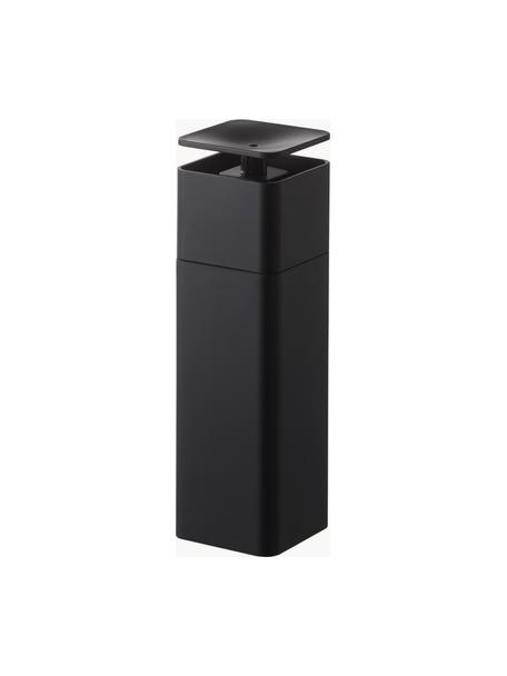 Distributeur de savon Tower, Plastique, Noir, larg. 6 x haut. 19 cm