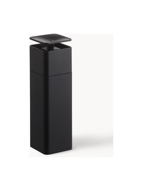 Distributeur de savon Tower, Plastique, Noir, larg. 6 x haut. 19 cm