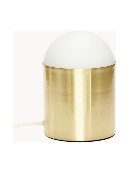 Malá stolová lampa Sculpture, Biela, odtiene zlatej, Ø 12 x V 19 cm