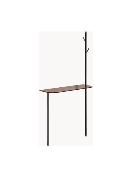 Wandkapstok Marcolina, Plank: MDF, Frame: gepoedercoat metaal, Hout, zwart, B 80 x H 160 cm