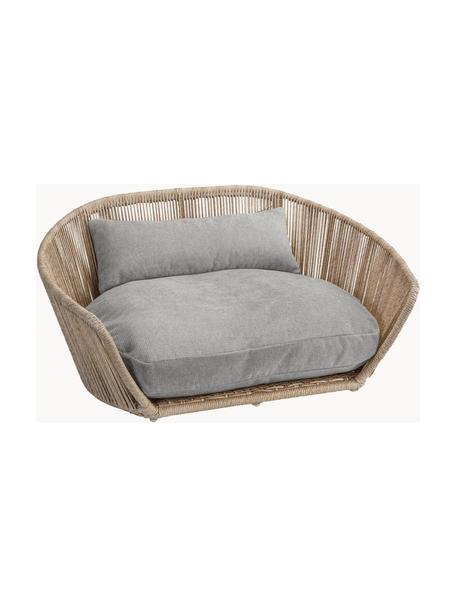 Cama para mascotas de interior/exterior Vogue, Tapizado: 90% poliéster, 10% nylon , Estructura: aluminio con pintura en p, Gris claro, beige, An 110 x F 74 cm