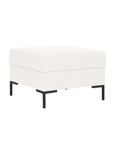 Sofa-Hocker Luna mit Stauraum, Bezug: 100% Polyester, Oeko-Tex , Gestell: Massives Buchenholz, Schi, Füße: Metall, galvanisiert, Webstoff Beige, B 77 x H 49 cm