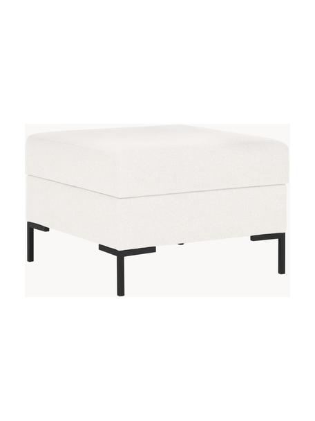 Sofa-Hocker Luna mit Stauraum, Bezug: 100% Polyester, Oeko-Tex , Gestell: Massives Buchenholz, Schi, Webstoff Cremeweiss, B 77 x T 77 cm