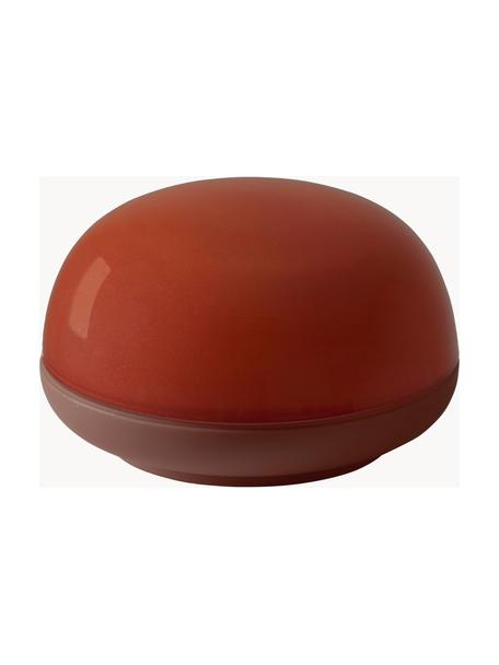 Mobiele LED tafellamp Soft Spot, dimbaar, Lamp: kunststof, Roodbruin, semi-transparant, Ø 11 x H 7 cm