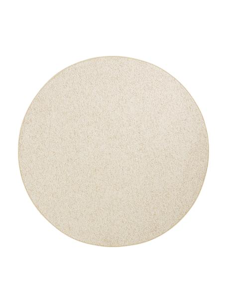 Alfombra redonda de tejido de bolitas Lyon, Parte superior: 100% polipropileno, Reverso: forro polar, Crema jaspeado, Ø 133 cm (Tamaño M)