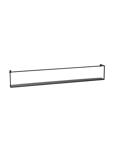 Półka ścienna z metalu Meert, Metal powlekany, Czarny, S 100 x W 16 cm